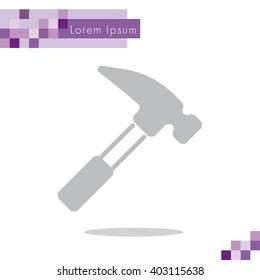 Web line icon. Hammer