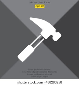 Web line icon. Hammer