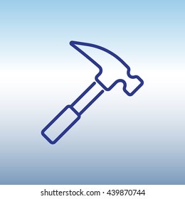 Web line icon. Hammer