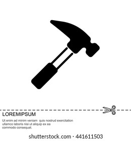 Web line icon. Hammer