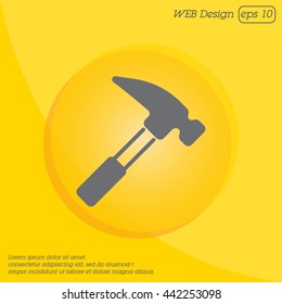 Web line icon. Hammer