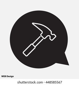 Web line icon. Hammer
