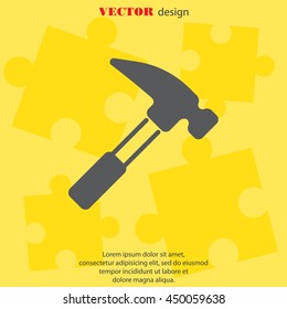 Web line icon. Hammer