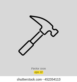 Web line icon. Hammer