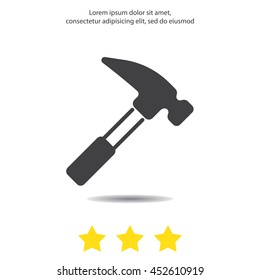 Web line icon. Hammer