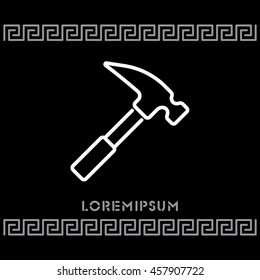 Web line icon. Hammer
