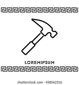 Web line icon. Hammer
