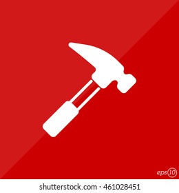 Web line icon. Hammer