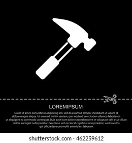 Web line icon. Hammer