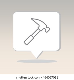 Web line icon. Hammer