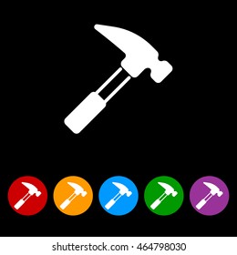 Web line icon. Hammer
