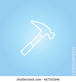 Web line icon. Hammer