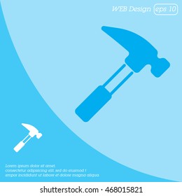 Web line icon. Hammer