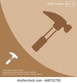Web line icon. Hammer
