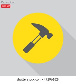 Web line icon. Hammer