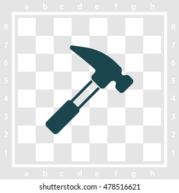 Web line icon. Hammer