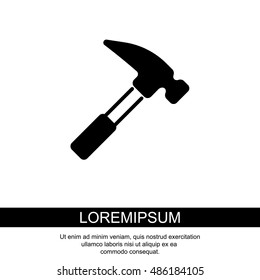 Web line icon. Hammer