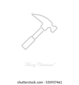 Web line icon. Hammer