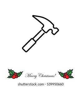 Web line icon. Hammer