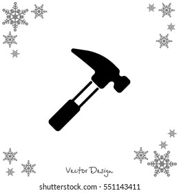Web line icon. Hammer