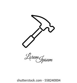 Web line icon. Hammer