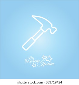 Web line icon. Hammer