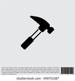 Web line icon. Hammer