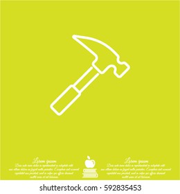 Web line icon. Hammer