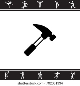 Web line icon. Hammer