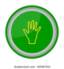 Web line icon. Hand, bunch of fives