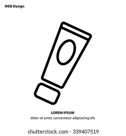 Web line icon. Hand cream, Face cream