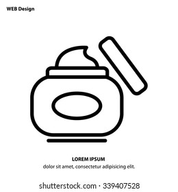 Web line icon. Hand cream, Face cream