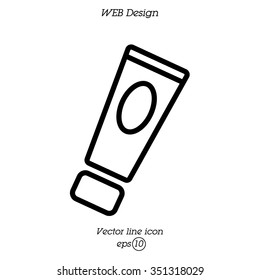 Web line icon. Hand cream, Face cream