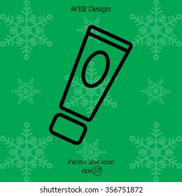 Web line icon. Hand cream, Face cream