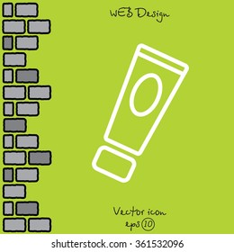 Web line icon. Hand cream, Face cream