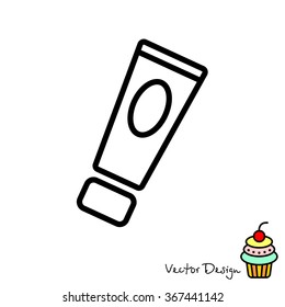 Web line icon. Hand cream, Face cream