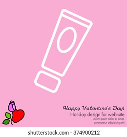 Web line icon. Hand cream, Face cream