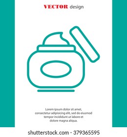 Web line icon. Hand cream, Face cream