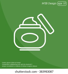 Web line icon. Hand cream, Face cream