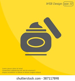 Web line icon. Hand cream, Face cream