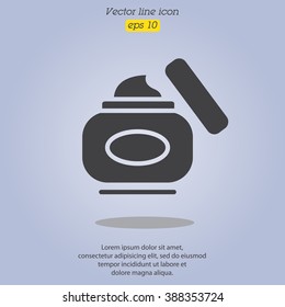 Web line icon. Hand cream, Face cream