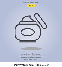 Web line icon. Hand cream, Face cream