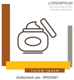 Web line icon. Hand cream, Face cream
