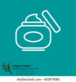 Web line icon. Hand cream, Face cream