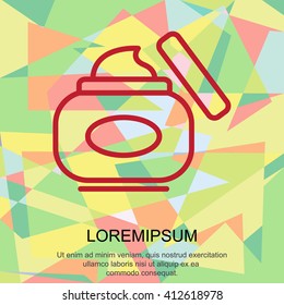 Web line icon. Hand cream, Face cream