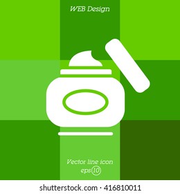 Web line icon. Hand cream, Face cream