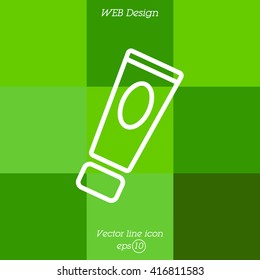 Web line icon. Hand cream, Face cream