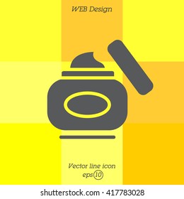 Web line icon. Hand cream, Face cream