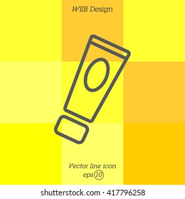 Web line icon. Hand cream, Face cream