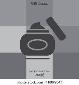 Web line icon. Hand cream, Face cream
